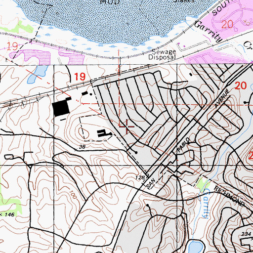 Topographic Map of Montalvin, CA