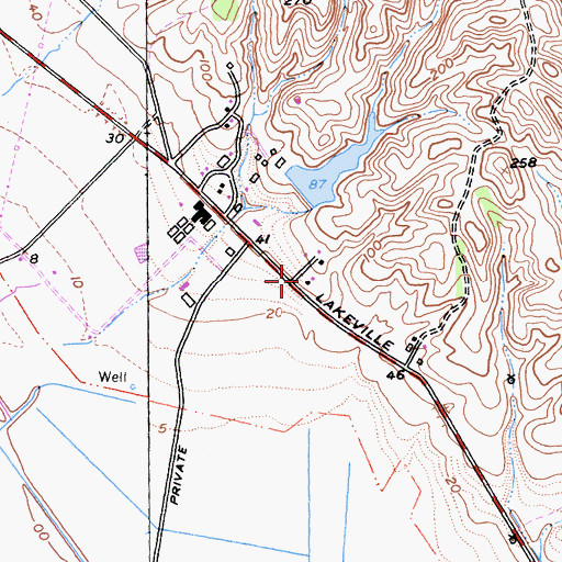 Topographic Map of Rose School (historical), CA