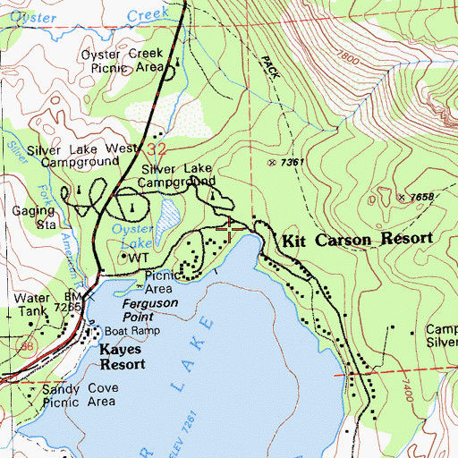 Topographic Map of Kit Carson, CA