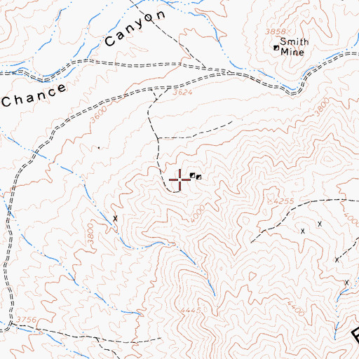 Topographic Map of Prospect Mine, CA