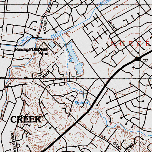 Topographic Map of Heather Farm Park, CA