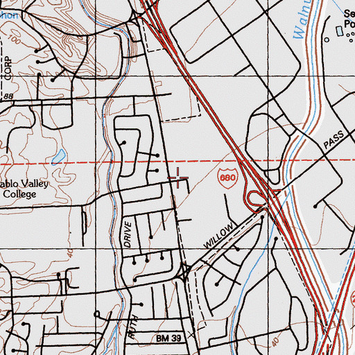 Topographic Map of Sun Valley Shopping Center, CA