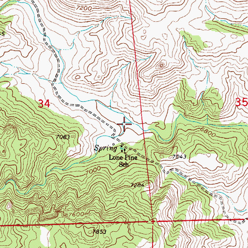Topographic Map of South Lone Pine Creek, CO