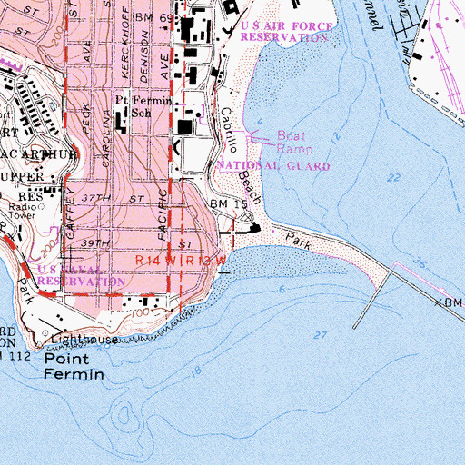 Topographic Map of Cabrillo Marine Museum, CA