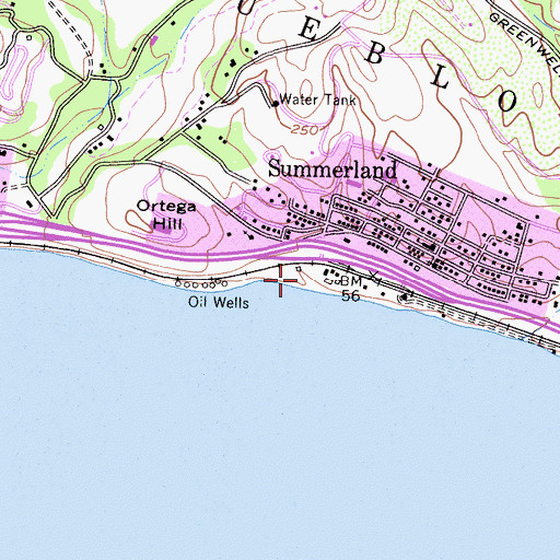Topographic Map of Lookout County Park, CA