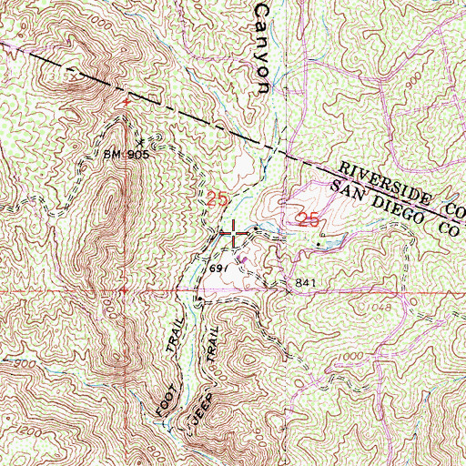 Topographic Map of Marchant Ranch, CA