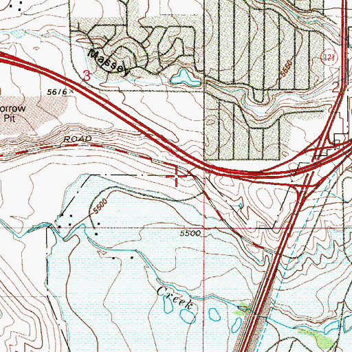 Topographic Map of Chatfield Pit, CO