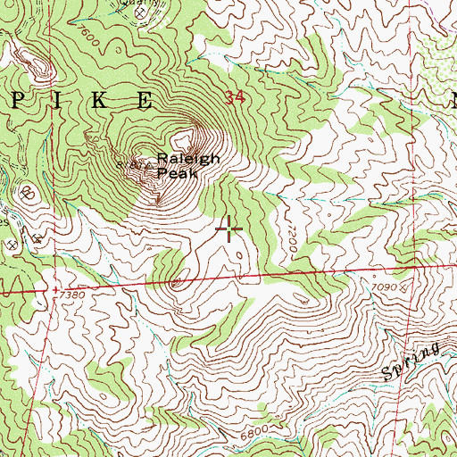 Topographic Map of Delbert Claim Number Two Mine, CO