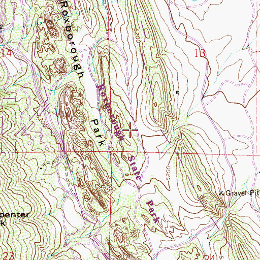 Topographic Map of Helmer Lime Quarry, CO