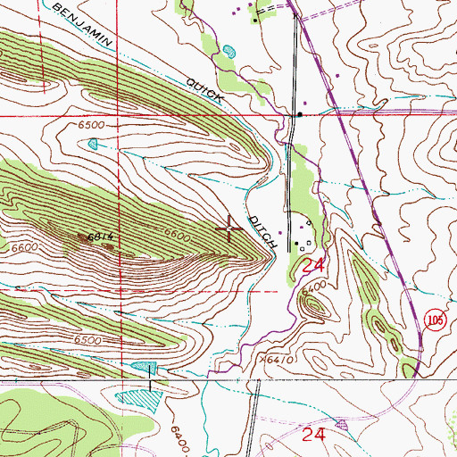 Topographic Map of Perry Park Mine, CO
