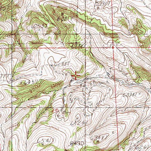 Topographic Map of Mayfield Number One Mine, WY