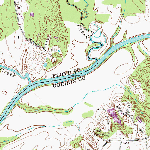 Topographic Map of Blalocks Ferry (historical), GA