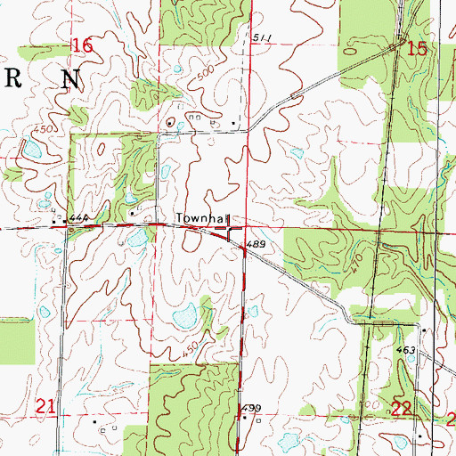 Topographic Map of Independence School (historical), IL