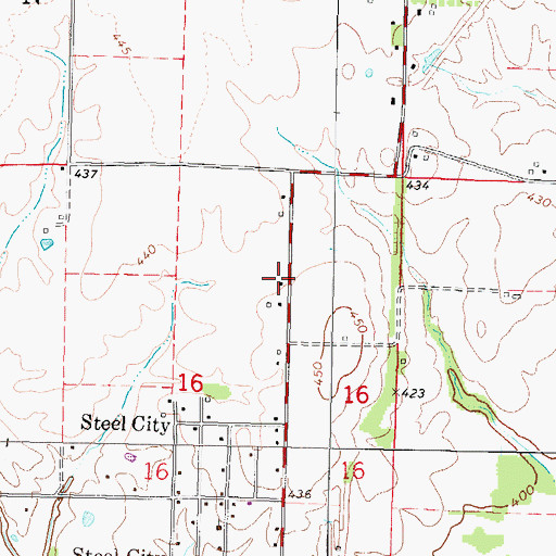 Topographic Map of Meyers School (historical), IL