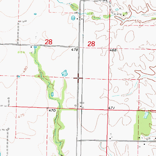 Topographic Map of Shiloh School (historical), IL