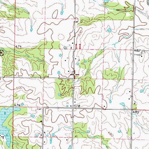 Topographic Map of Robtown School (historical), IL