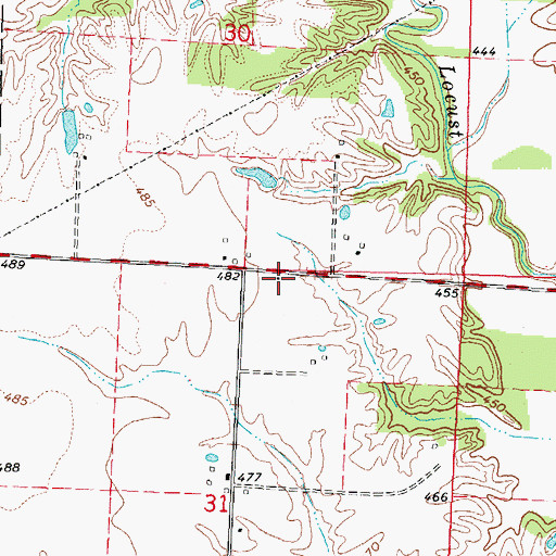 Topographic Map of Carr School (historical), IL