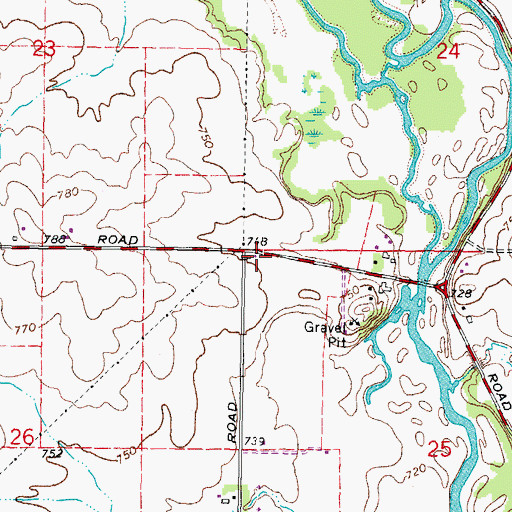 Topographic Map of Shirley School (historical), IL