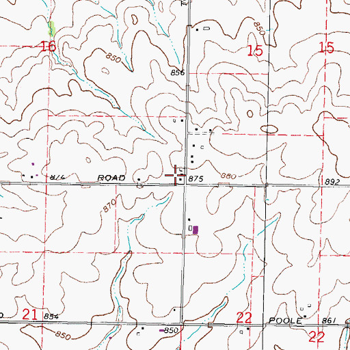 Topographic Map of Flora Center School (historical), IL