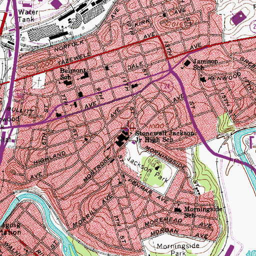 Topographic Map of Fellowship Baptist Church, VA