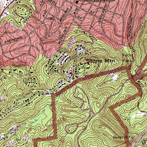 Topographic Map of Chapel Forest, VA