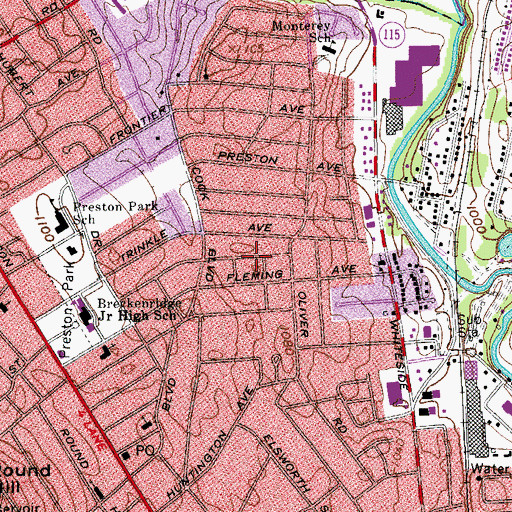Topographic Map of Fleming Court, VA