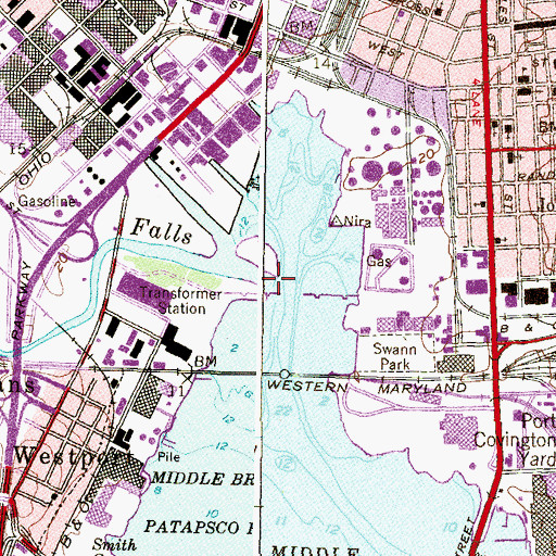 Topographic Map of Interchange 53, MD