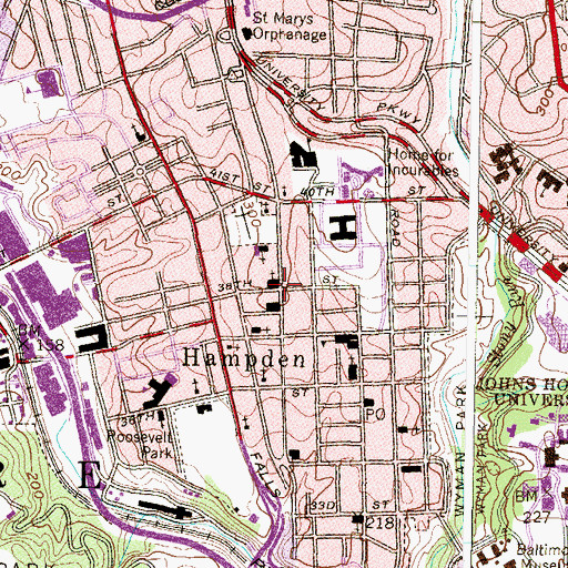 Topographic Map of Otterbein Memorial United Brethren in Christ Church, MD
