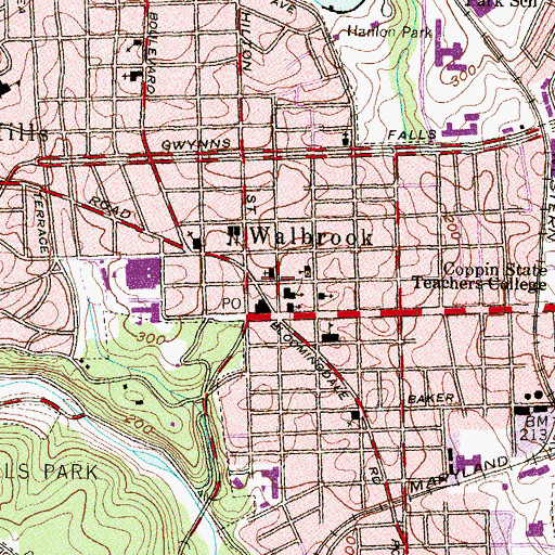 Topographic Map of Trinity Presbyterian Church, MD