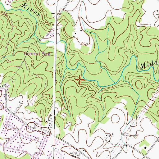 Topographic Map of Gorman Park, MD