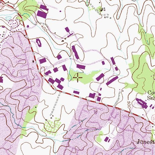 Topographic Map of Oakland Ridge Industrial Center, MD
