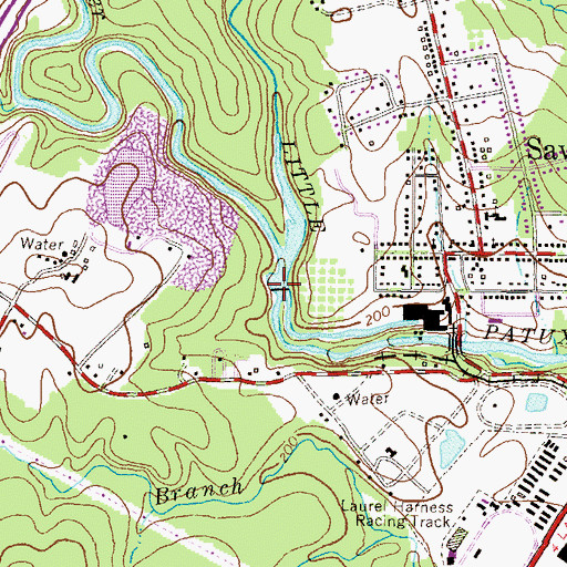 Topographic Map of Savage Dam, MD