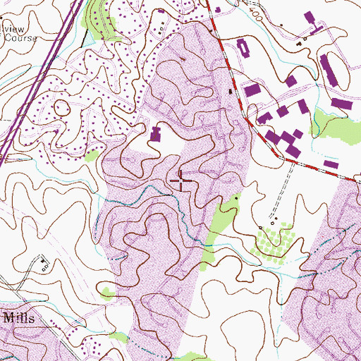 Topographic Map of Thunder Hill, MD