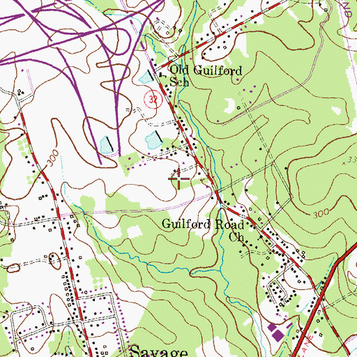 Topographic Map of Aspenwood, MD