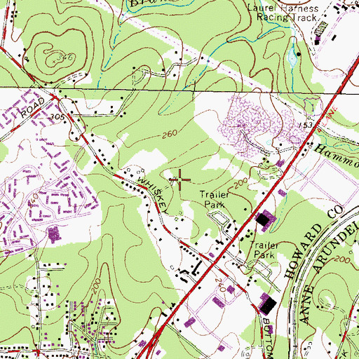 Topographic Map of Northgate Woods, MD