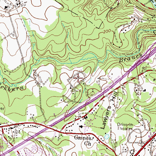 Topographic Map of Holy Trinity Cemetery, MD