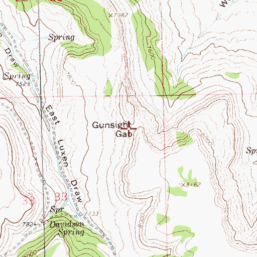 Topographic Map of Gunsight Gap, CO