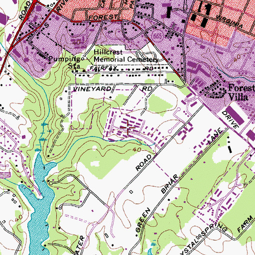 Topographic Map of Baytowne Village, MD