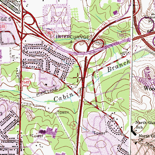 Topographic Map of Arundel Hills Park, MD