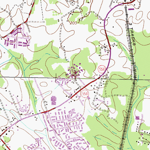 Topographic Map of Meade Village, MD