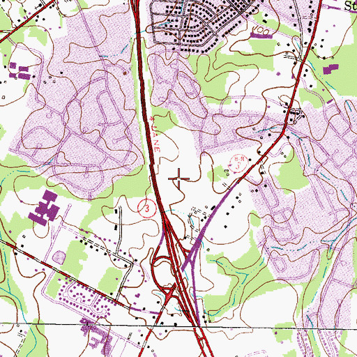 Topographic Map of East Park Village, MD