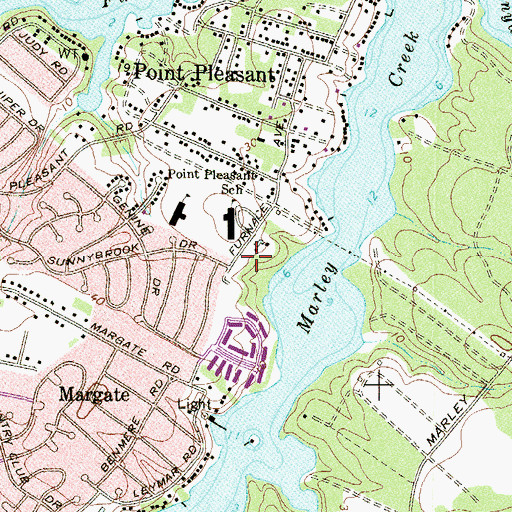 Topographic Map of Church of the Good Shepherd, MD