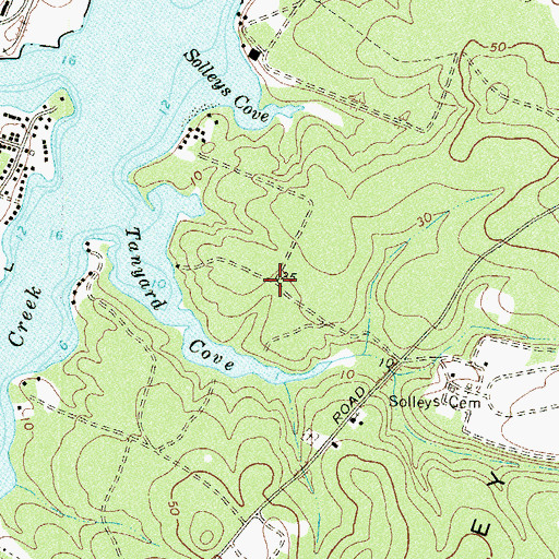Topographic Map of Greenlawn Shores, MD