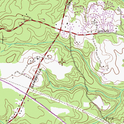 Topographic Map of Bretton Woods, MD