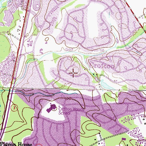 Topographic Map of Crofton Park, MD