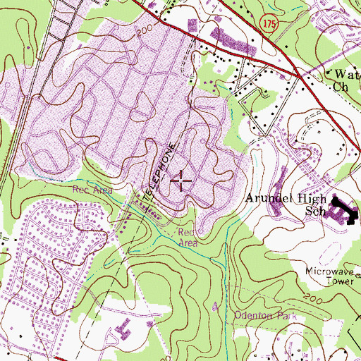 Topographic Map of Maple Ridge, MD
