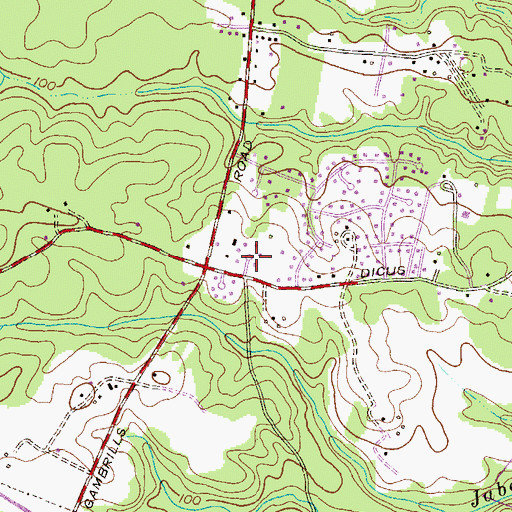 Topographic Map of Villa Verdi, MD