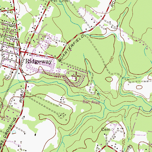 Topographic Map of Chesmar, MD