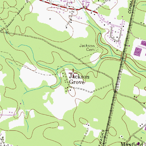 Topographic Map of Seven Oaks, MD