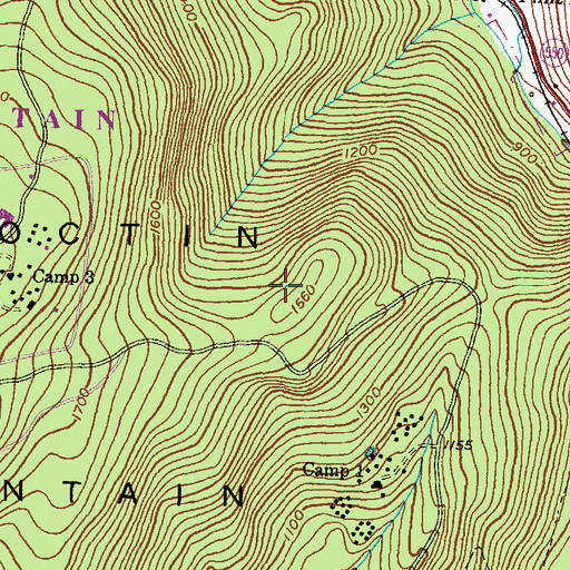 Topographic Map of Blue Ridge Summit Overlook, MD